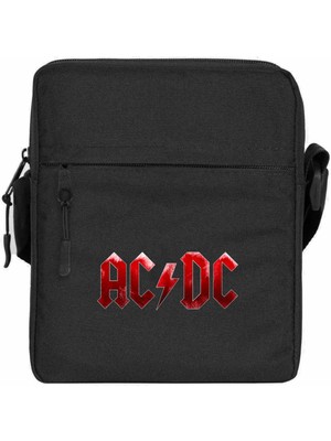 Zepplin Giyim Ac Dc Distort Omuz Çantası Fermuarlı Siyah Renk