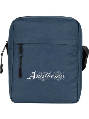 Zepplin Giyim Anathema Logo Omuz Çantası Fermuarlı Lacivert Renk