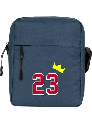 Zepplin Giyim Michael Jordan 23 King Omuz Çantası Fermuarlı Lacivert Renk