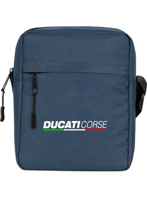 Zepplin Giyim Ducati Corse Text Omuz Çantası Fermuarlı Lacivert Renk