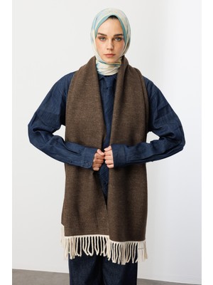 Mooncorn Çift Taraflı Yün Atkı