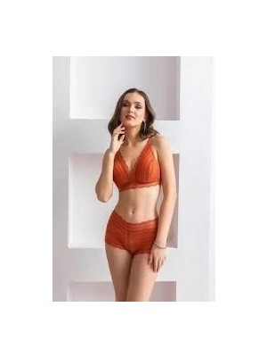 Gallipoli Dantel Detaylı V Yaka Kadın Bralet Sütyen ve Boxer Takım