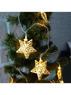 Bluest Shop Yıldız Model LED Işık Yılbaşı Aydınlatma Dekorasyon Işık Dekorasyon Aydınlatma Pilli LED Işık