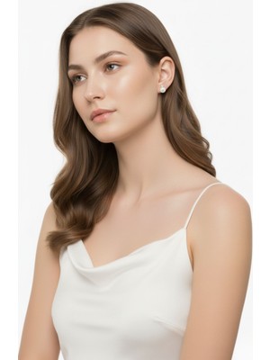 Birinci1926 14 Ayar Altın Pırlantalı Inci Küpe