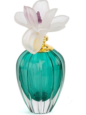 Mikasa MOORP281.110861 Pembe Çiçek Kapaklı Yeşil Cam ŞIŞE10X17CM