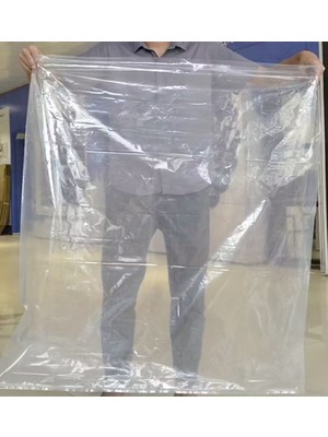 Dekals 5 Adet 120x160 cm Ultra Mega Boy Kalın Naylon Şeffaf Taşıma Poşeti Güvenli Depolama