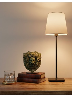 Grycnc Farlı Ile Cnc Yapımı Dekoratif Kabartma Tablo Aslan Görsel-Kabartmalı Duvar ve Masa Süsü