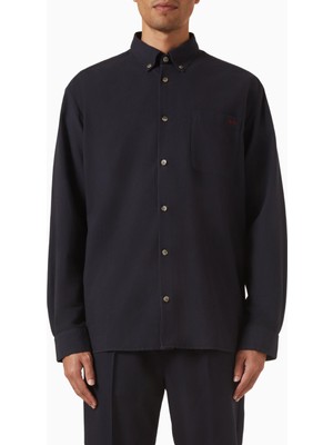 A.p.c Mateo Organik Pamuklu Logo Erkek Gömlek