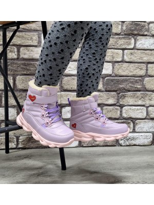 Bukond Içi Kürklü Kaydırmaz Kauçuk Taban Su Geçirmez  Işıklı Çocuk Botu