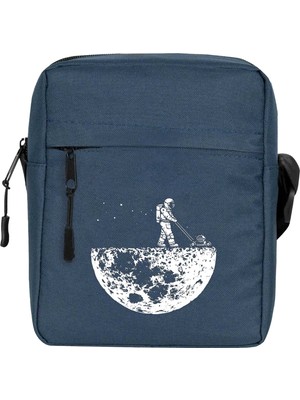Zepplin Giyim Moon Life Omuz Çantası Fermuarlı Lacivert Renk