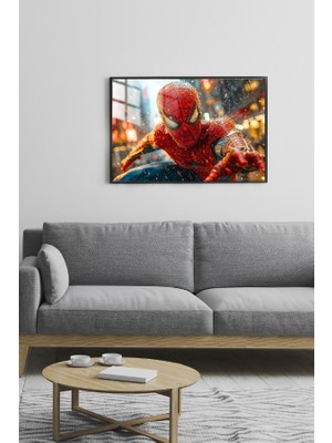 Hediye Metal Baskı Süper Kahraman Çerçeveli Metal Poster Tablo