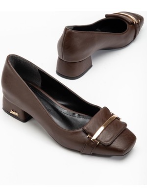 Suins Shoes Suins Premium Rona Model Kadın Orta Topuklu Ayakkabı