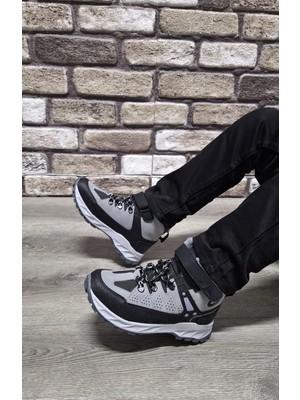 Bukond Rahat  Içi Kürklü  Outdoor Spor Bağcıklı Cırtlı Çocuk  Botu