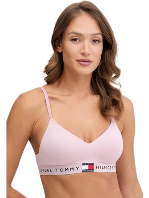 Tommy Hilfiger Kadın Pembe Sütyen Regular Kalıp %90 Pamuk %10 Elastan Konforlu Tasarım