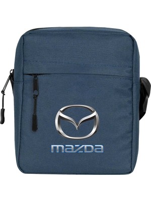 Zepplin Giyim Mazda Logo Omuz Çantası Fermuarlı Lacivert Renk