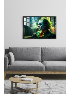 Hediye Metal Baskı Joker Çerçeveli Metal Poster Tablo