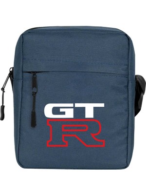 Zepplin Giyim Nissan Gtr Logo Omuz Çantası Fermuarlı Lacivert Renk