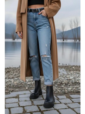 Kadın Pera Garantili Su Geçirmez Kaymaz Taban Dikişli Siyah Bot