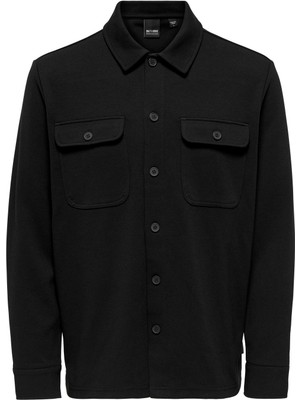 Only & Sons Onsnewkodyl Overshırt Sweat Noos Erkek Siyah Uk Gömlek - 22021279