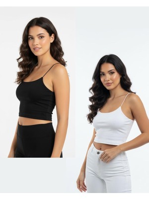 ACTRİS Ip Askılı Crop Top Astarlı Büstiyer