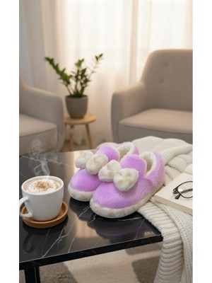 Slipcat Şirin Kadın Peluş Ev Pandufu Kaymaz Taban Konforlu ve Sevimli tasarım