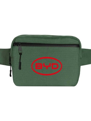 Zepplin Giyim Byd Logo Bel Çantası Fermuarlı Yeşil Renk
