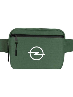 Zepplin Giyim Opel Logo Bel Çantası Fermuarlı Yeşil Renk