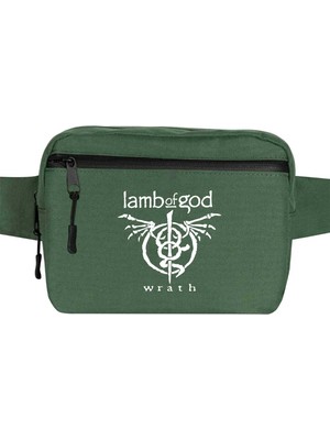 Zepplin Giyim Lamb Of God Wrath Bel Çantası Fermuarlı Yeşil Renk
