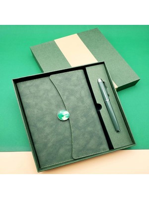 Marsilyan- Promosyon Defter Kalem Seti Yeşil Renk