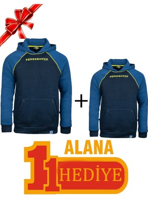 Fenerbahçe Orijinal Lacivert Kapüşonlu Sweat 1 Alana 1 Hediye