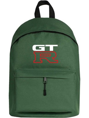 Zepplin Giyim Nissan Gtr Logo Sırt Çantası Yeşil Renk
