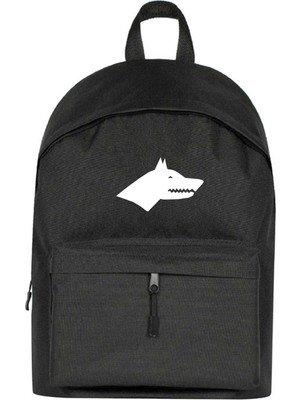 Zepplin Giyim Göktürk Kurt Sırt Çantası Siyah Renk