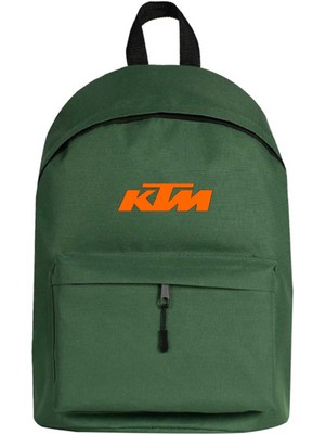 Zepplin Giyim Ktm Motocycle Orange Logo Sırt Çantası Yeşil Renk