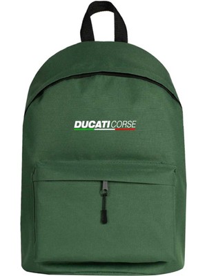 Zepplin Giyim Ducati Corse Text Sırt Çantası Yeşil Renk