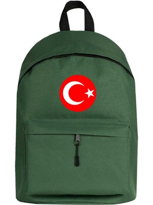 Zepplin Giyim Ay Yıldız Sırt Çantası Yeşil Renk