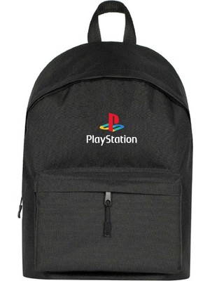 Zepplin Giyim Playstation Logo White Sırt Çantası Siyah Renk