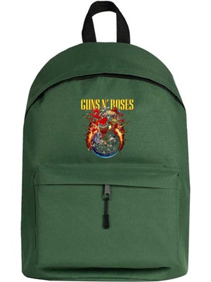 Zepplin Giyim Guns N Roses 2025 Tour Sırt Çantası Yeşil Renk