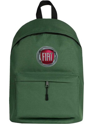 Zepplin Giyim Fiat Logo Sırt Çantası Yeşil Renk