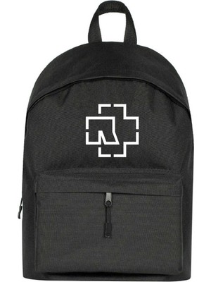 Zepplin Giyim Rammstein Logo Sırt Çantası Siyah Renk