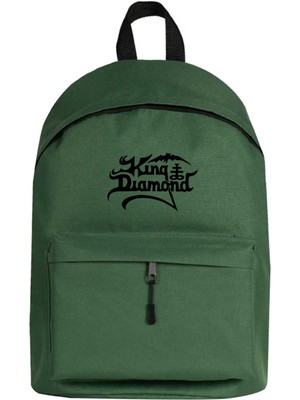 Zepplin Giyim King Diamond Logo Sırt Çantası Yeşil Renk