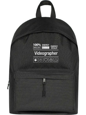 Zepplin Giyim Videographer Sırt Çantası Siyah Renk