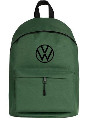 Zepplin Giyim Volkswagen New Black Logo Sırt Çantası Yeşil Renk