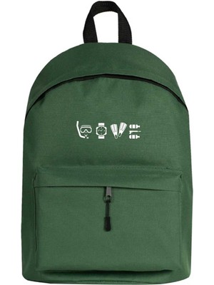 Zepplin Giyim Dalgıç Diver Tools Sırt Çantası Yeşil Renk