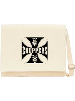Zepplin Giyim West Coast Choppers Krem Kanvas Postacı Çantası