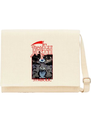 Zepplin Giyim Death Symbolic Krem Kanvas Postacı Çantası