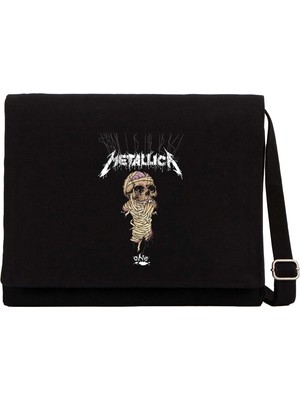 Zepplin Giyim Metallica One Siyah Kanvas Postacı Çantası