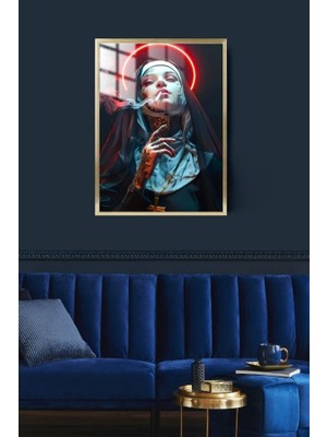 Hediye Metal Baskı Savaşçı Prenses Tasarım Çerçeveli Metal Poster Tablo