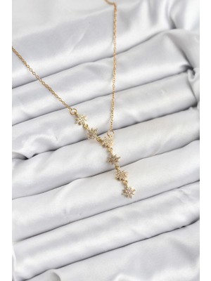Prativas 316L Çelik Zincir Gold Renk Kutup Yıldızı Model Kadın Kolye - PRT3500EB09411