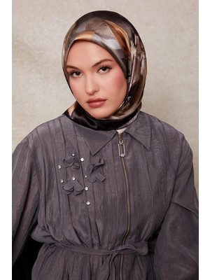 Antrasit Levidor Twill Ipek Eşarp 44