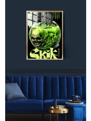 Hediye Metal Baskı Zehirli Ruh Tasarım Çerçeveli Metal Poster Tablo